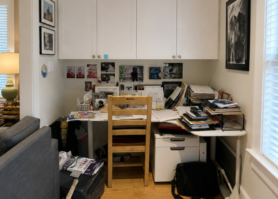 Area before organizing